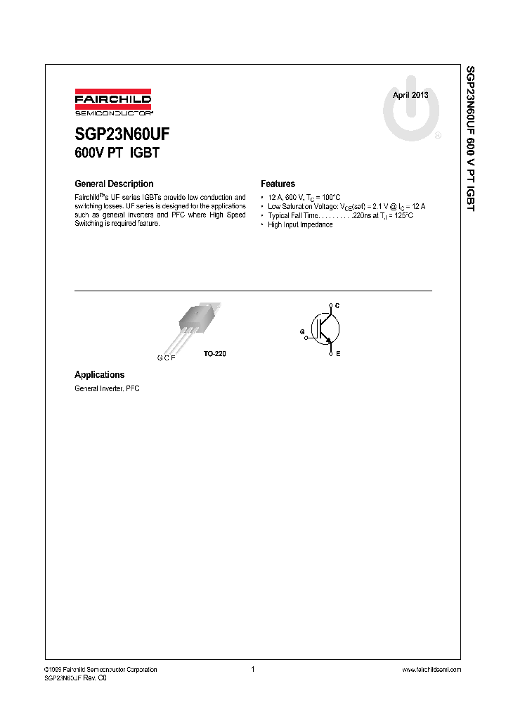 SGP23N60UFTU_7501149.PDF Datasheet