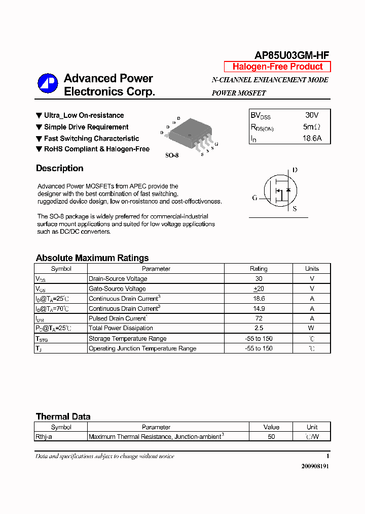 AP85U03GM-HF_7506487.PDF Datasheet