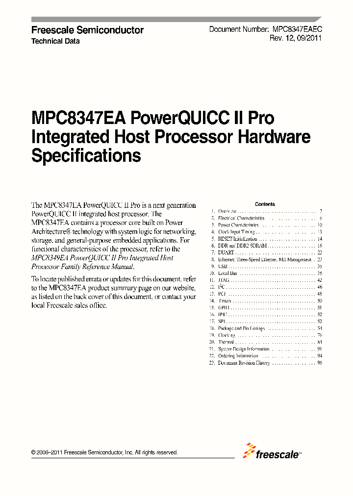 MPC8347ECVVAJDB_7511013.PDF Datasheet