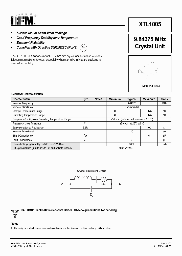 XTL1005_7511318.PDF Datasheet