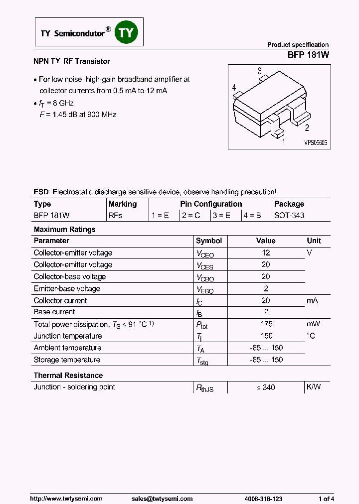 BFP181W_7518701.PDF Datasheet