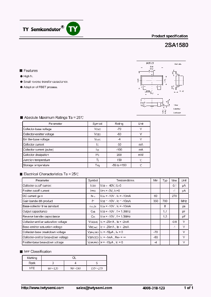 2SA1580_7519343.PDF Datasheet