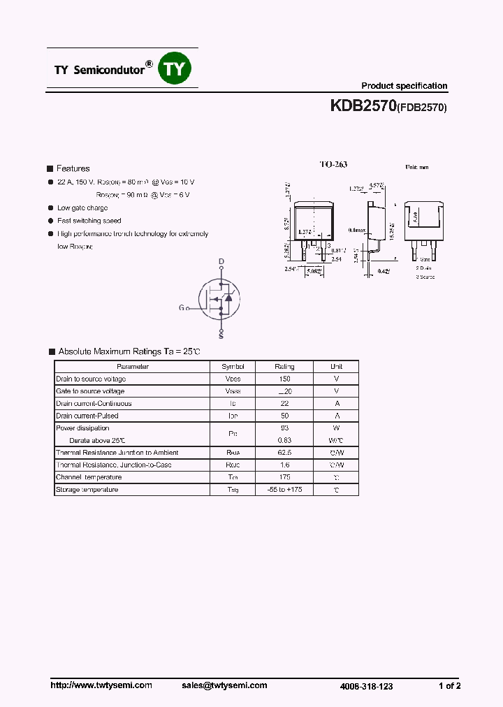 FDB2570_7534915.PDF Datasheet