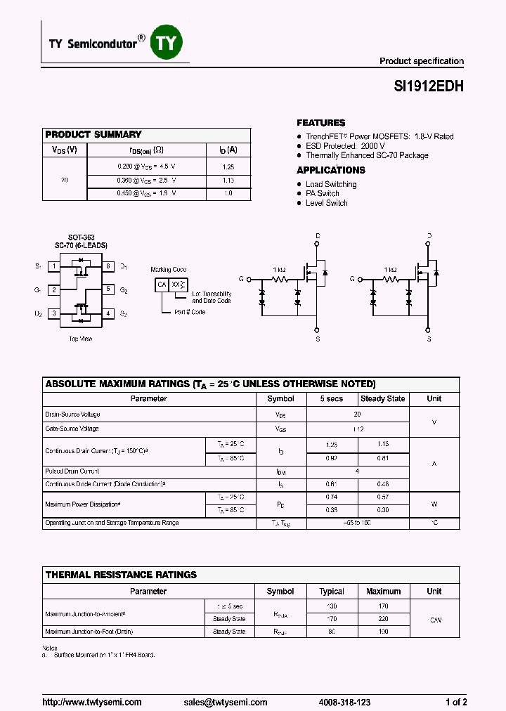 SI1912EDH_7538268.PDF Datasheet