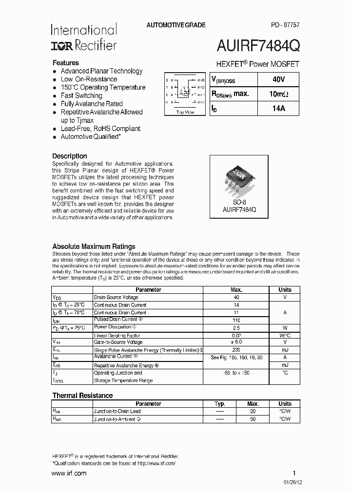 AUIRF7484Q_7546973.PDF Datasheet