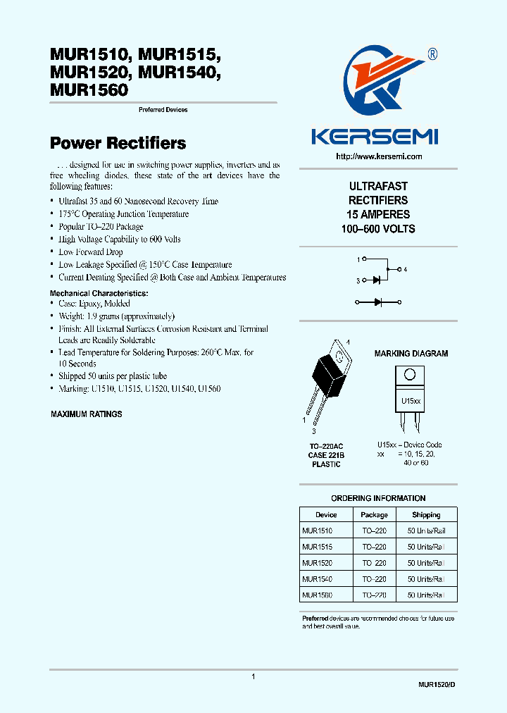 MUR1520_7564194.PDF Datasheet