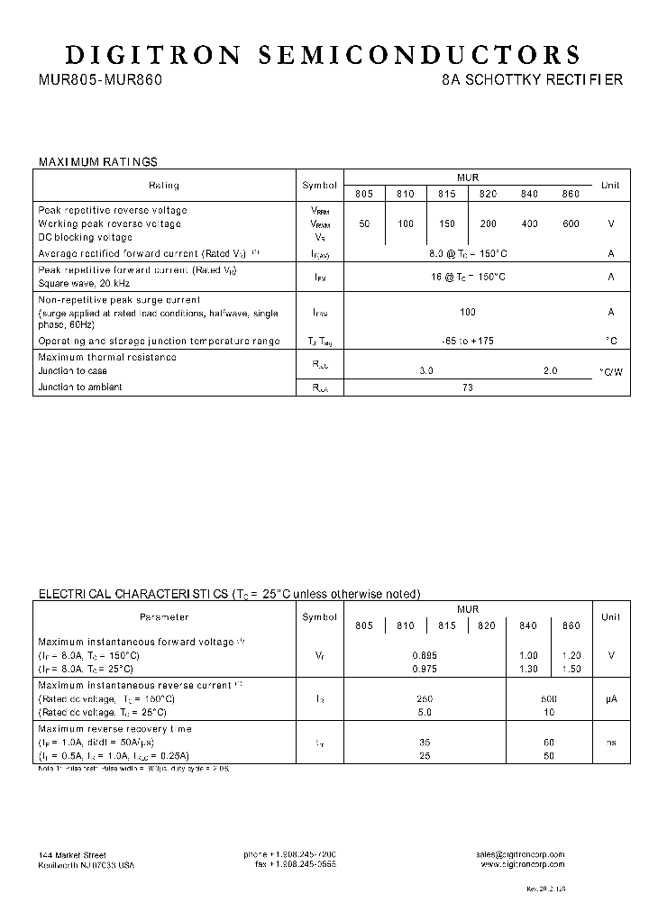 MUR820_7564956.PDF Datasheet