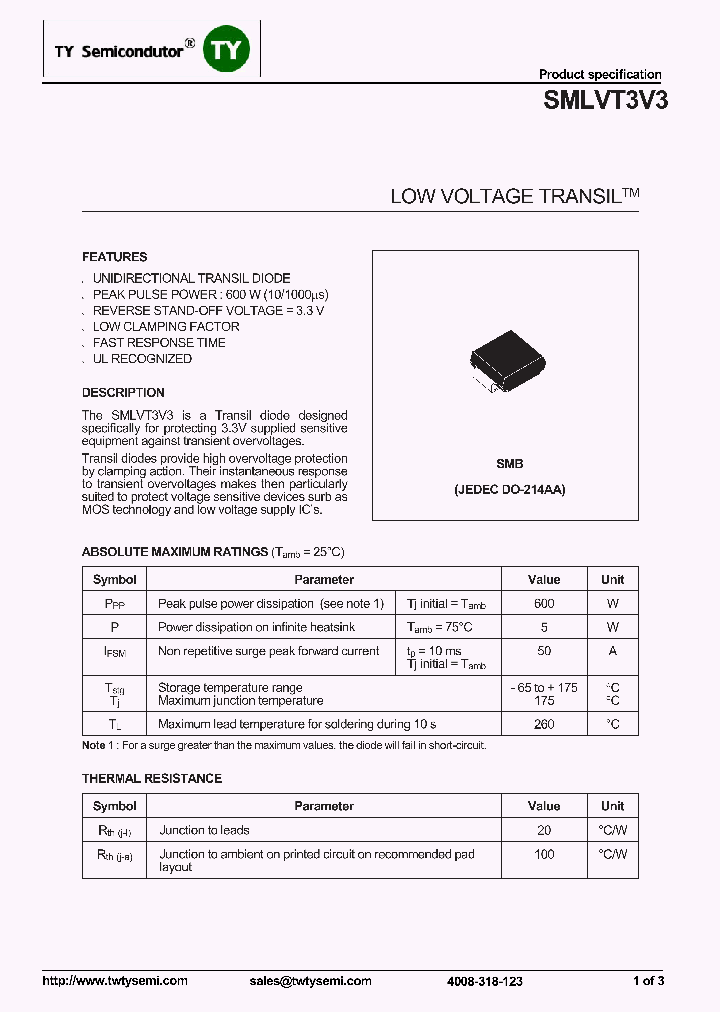 SMLVT3V3_7565660.PDF Datasheet