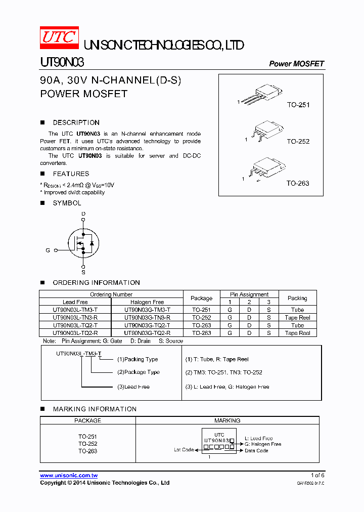 UT90N03_7580547.PDF Datasheet