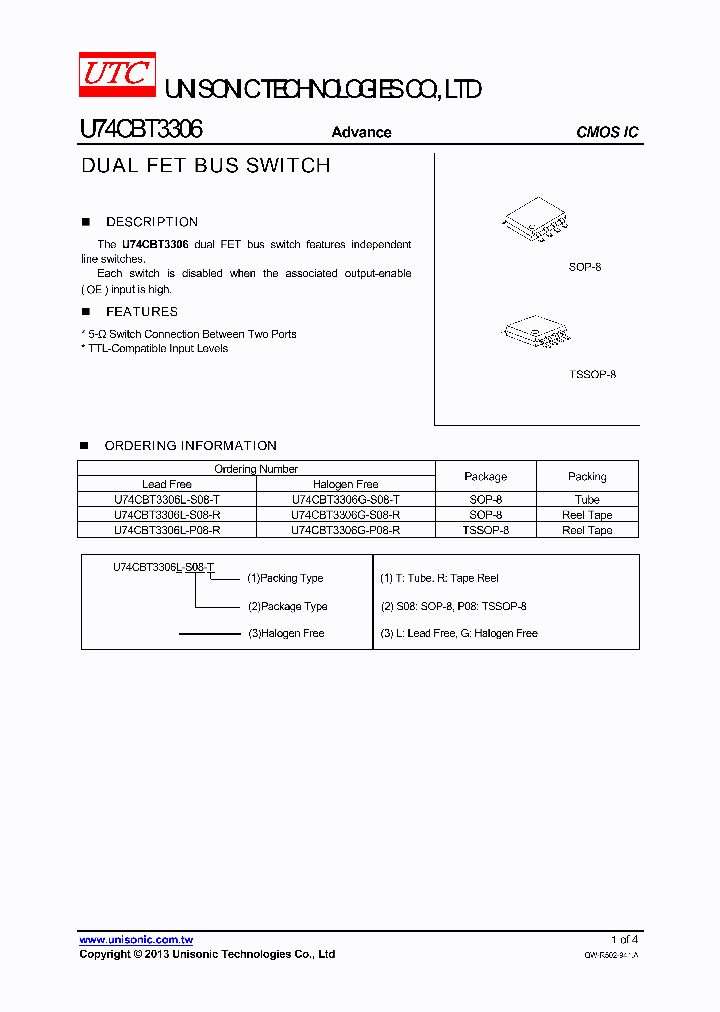 U74CBT3306_7583633.PDF Datasheet