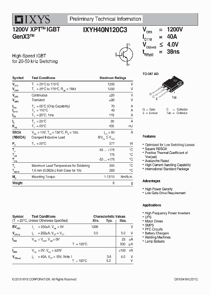 IXYH40N120C3_7584383.PDF Datasheet