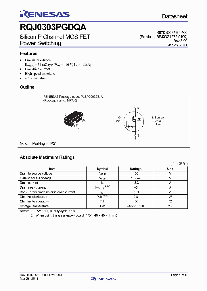 RQJ0303PGDQATL-H_7594254.PDF Datasheet