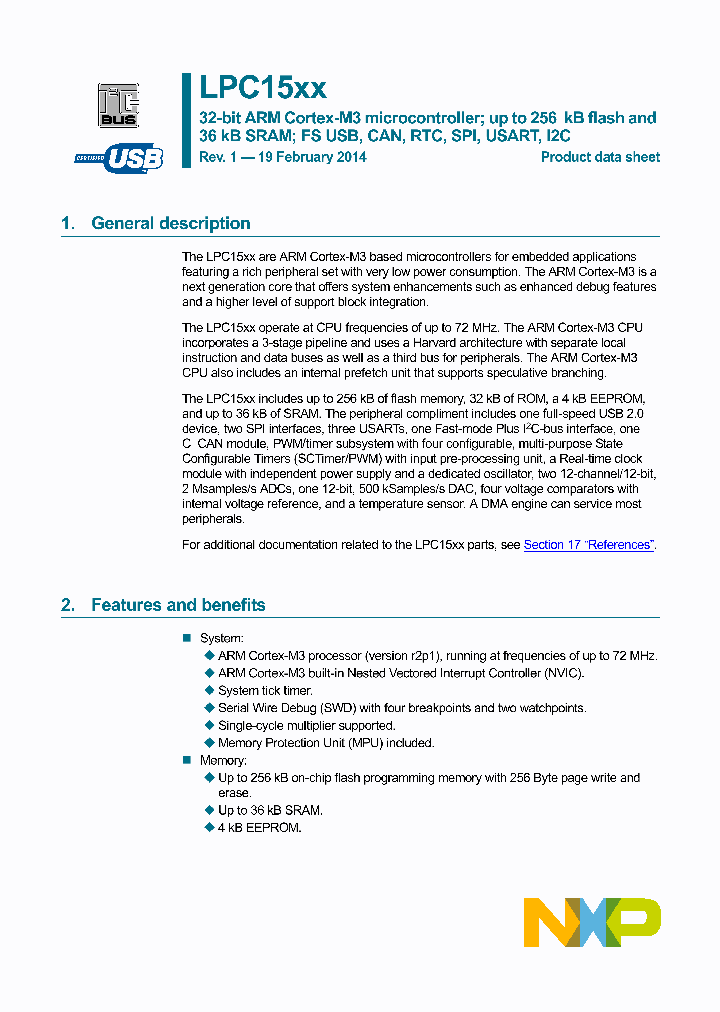 LPC1519JBD100_7598957.PDF Datasheet