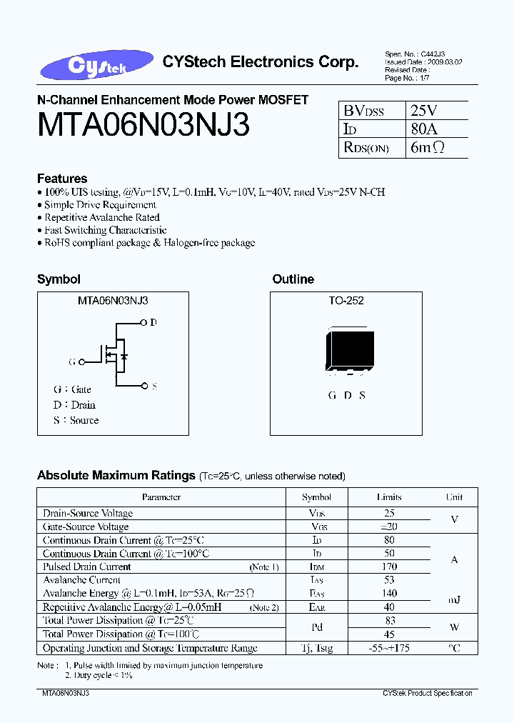 MTA06N03NJ3_7608701.PDF Datasheet