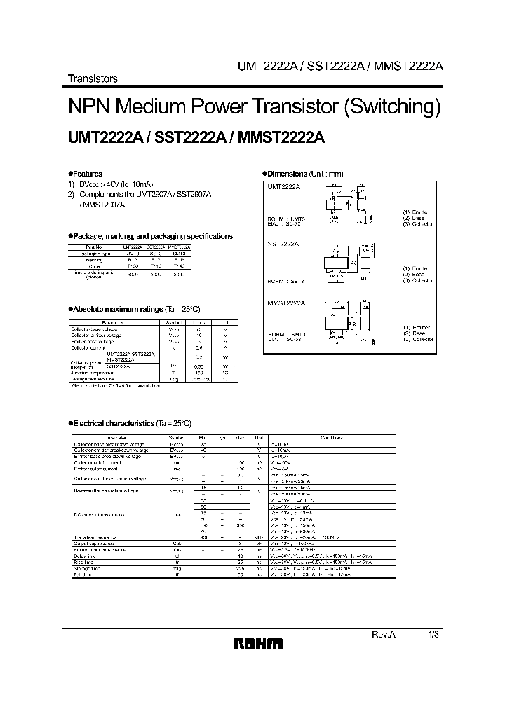 UMT2222AT106_7609717.PDF Datasheet