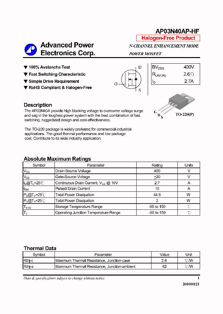 AP03N40AP-HF_7611252.PDF Datasheet