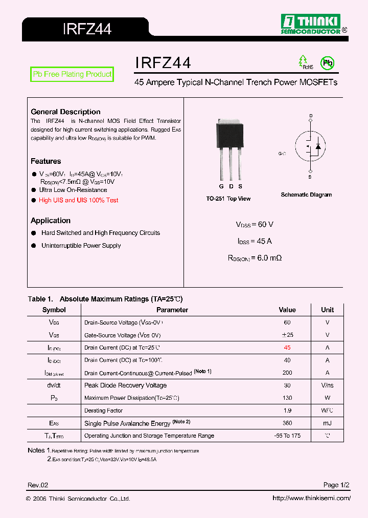 IRFZ44_7614389.PDF Datasheet