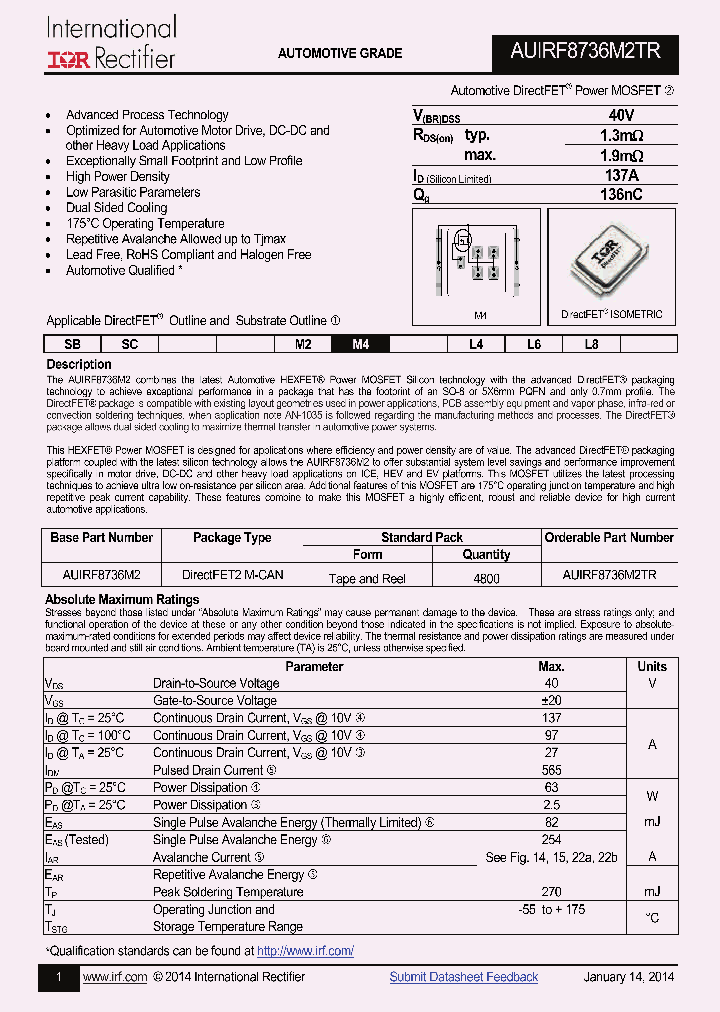 AUIRF8736M2_7629022.PDF Datasheet