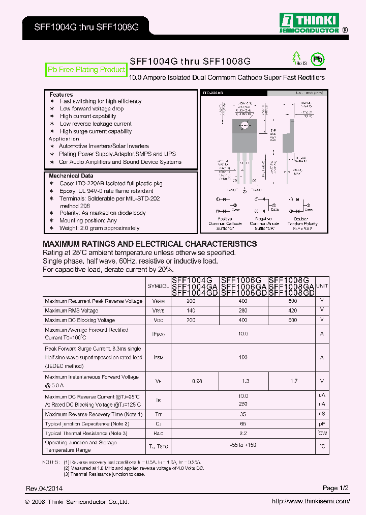 SFF1006G_7638310.PDF Datasheet