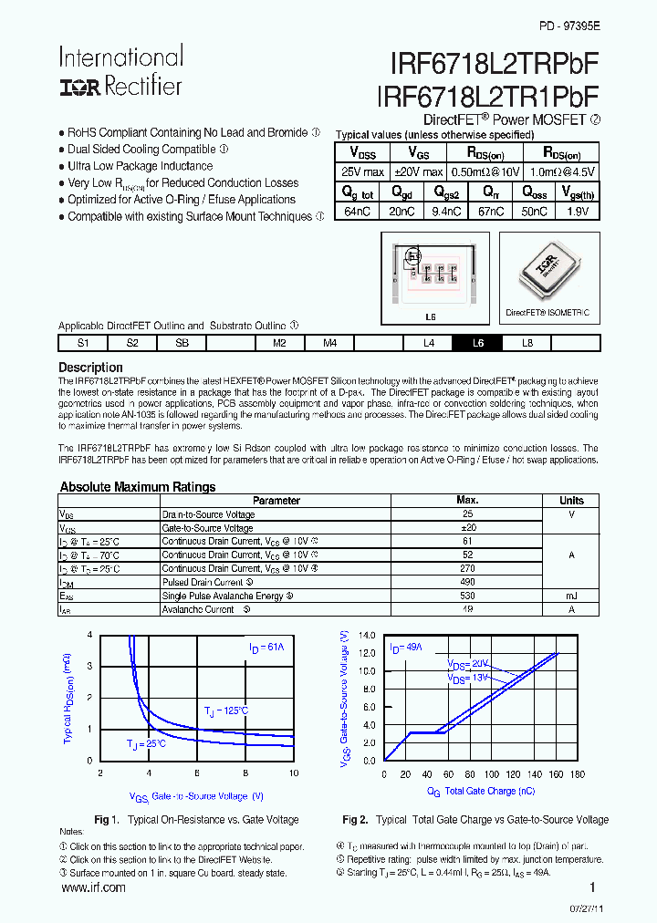 IRF6718L2TRPBF_7648688.PDF Datasheet