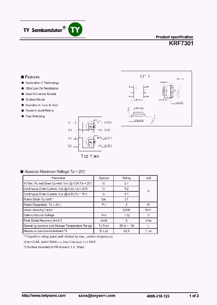 KRF7301_7660398.PDF Datasheet