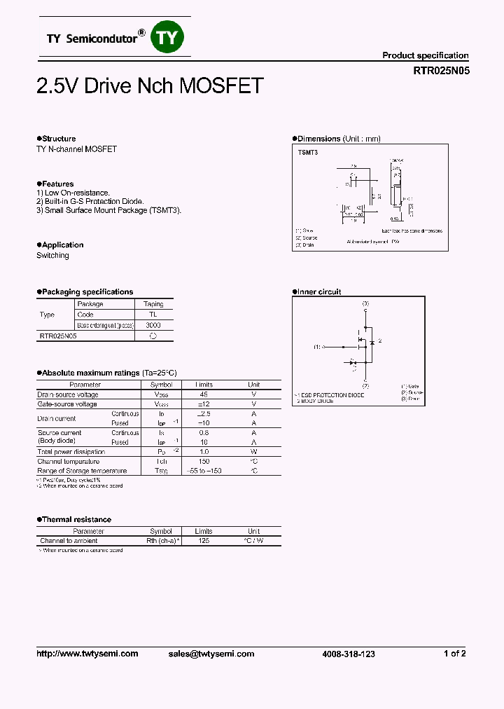 RTR025N05TL_7662924.PDF Datasheet