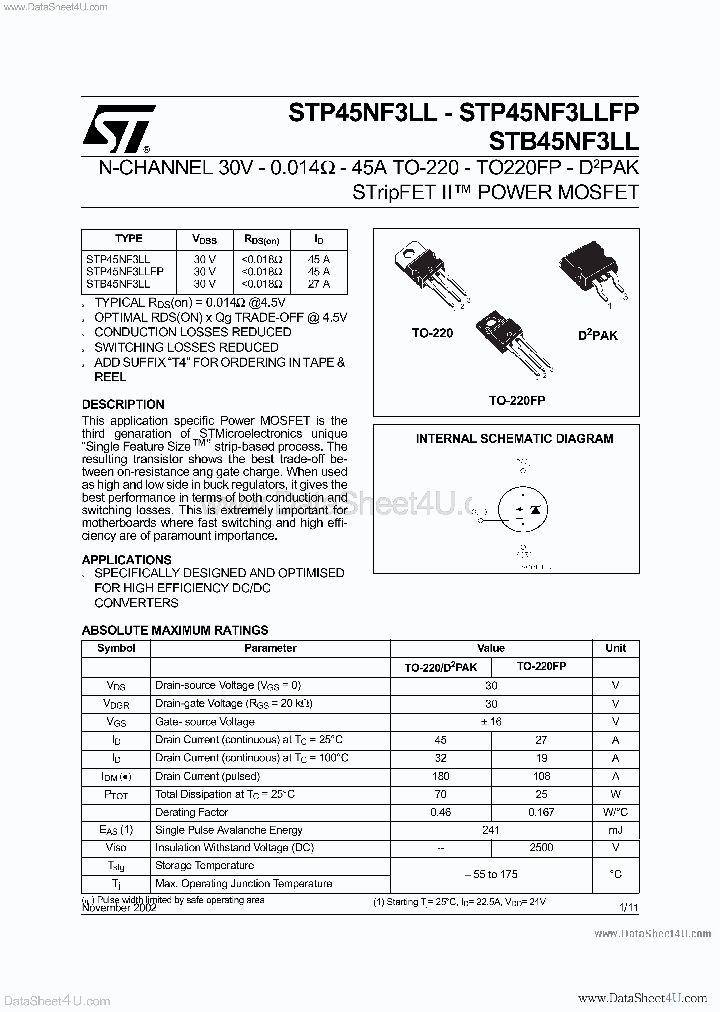 STP45NF3LLFP_7670303.PDF Datasheet