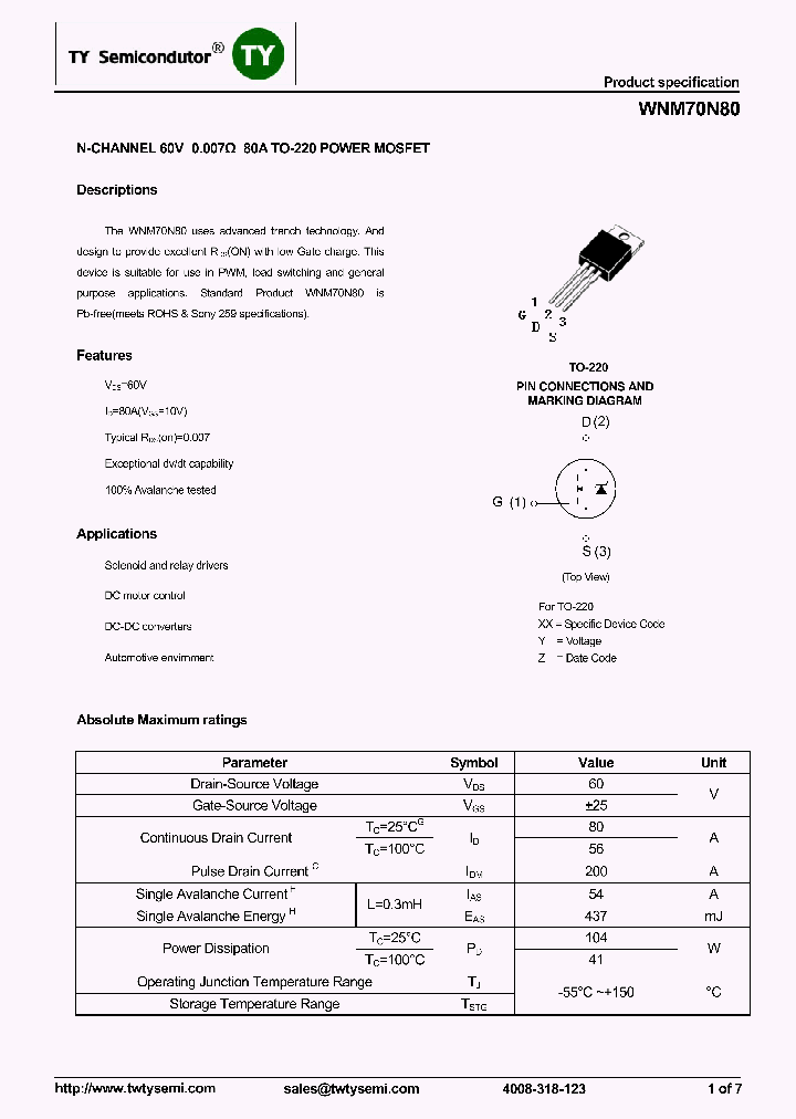 WNM70N80_7673731.PDF Datasheet