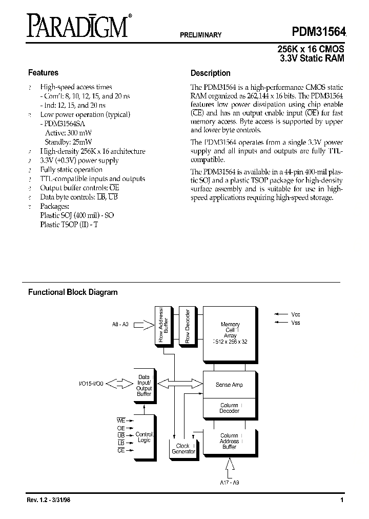 PDM31564SA10T_7674744.PDF Datasheet