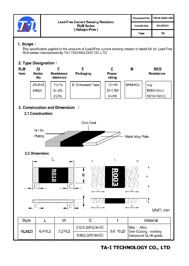 RLM25FECMR003_7680310.PDF Datasheet