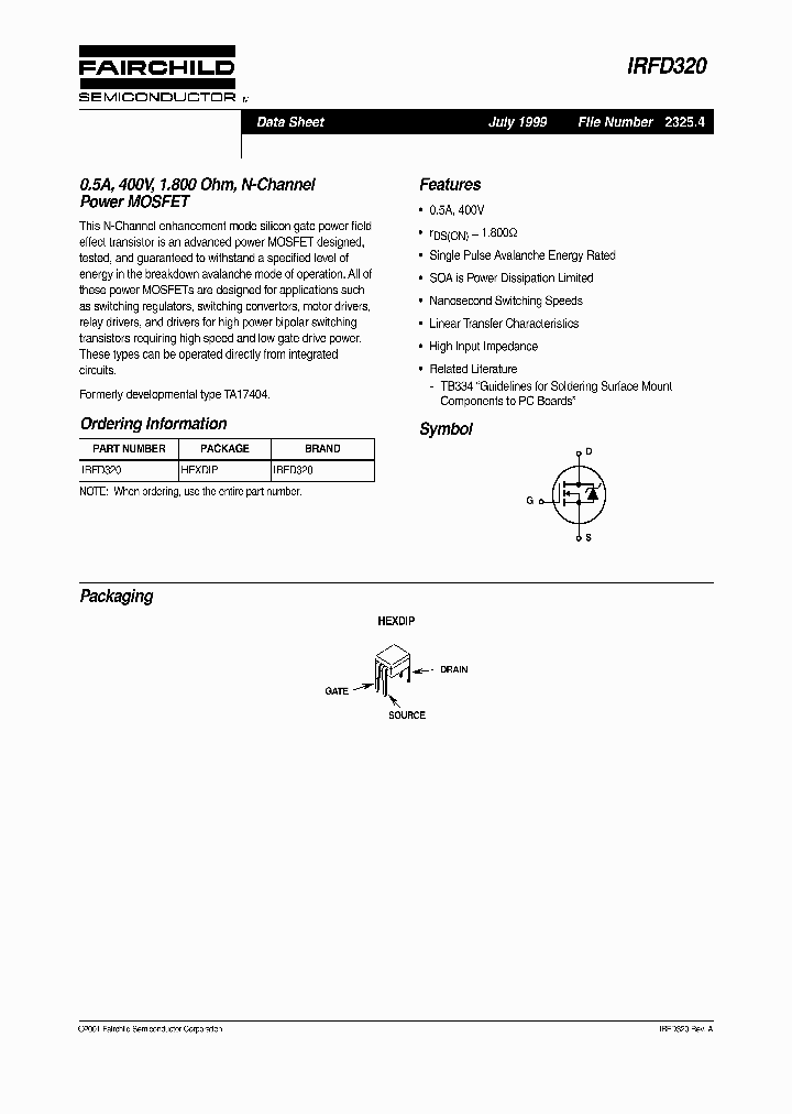 IRFD320_7689284.PDF Datasheet