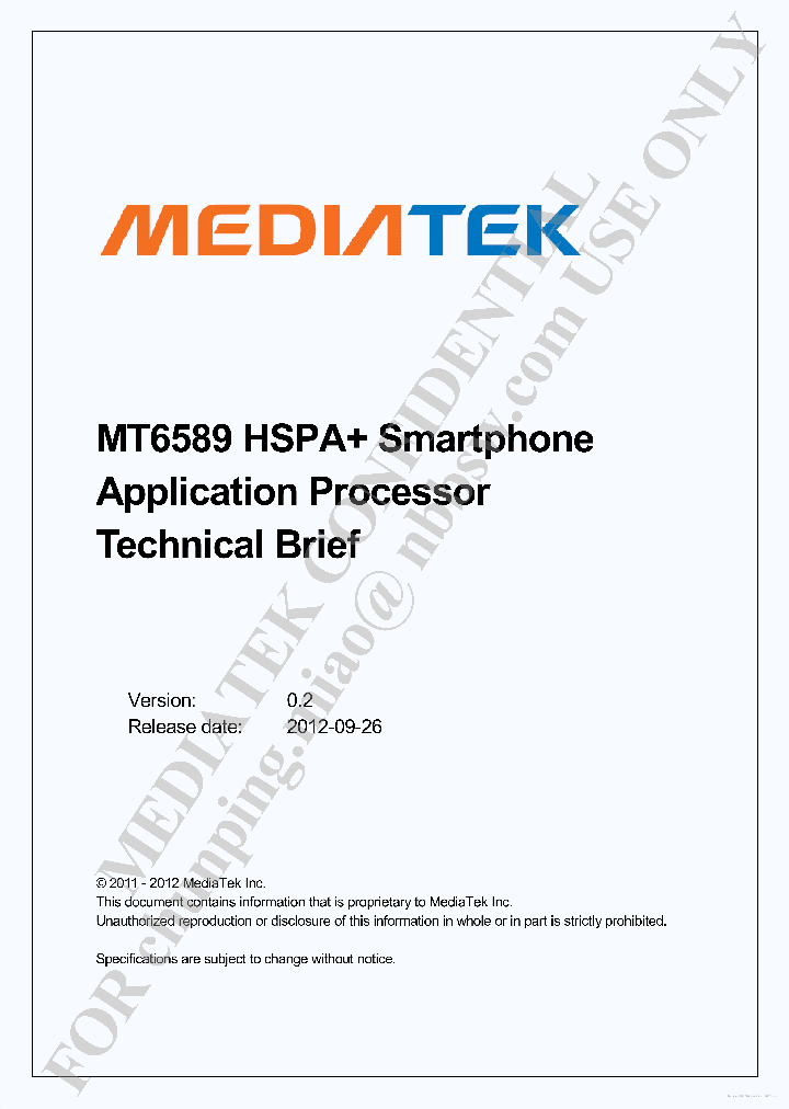 MTK6589_7692327.PDF Datasheet