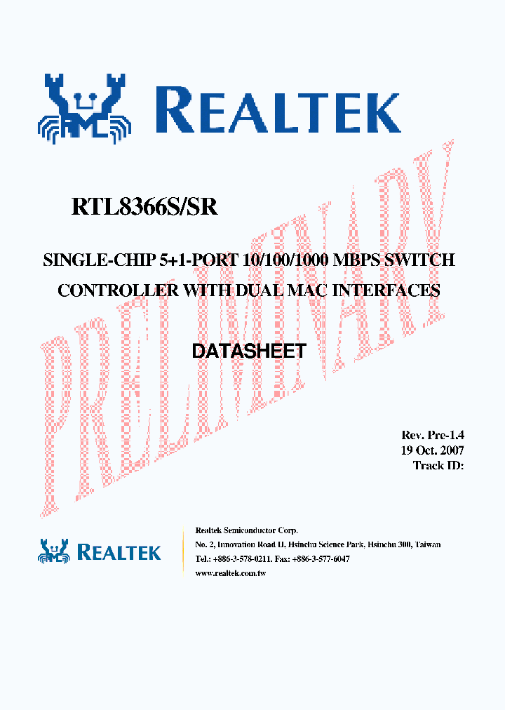 RTL8366S_7696068.PDF Datasheet