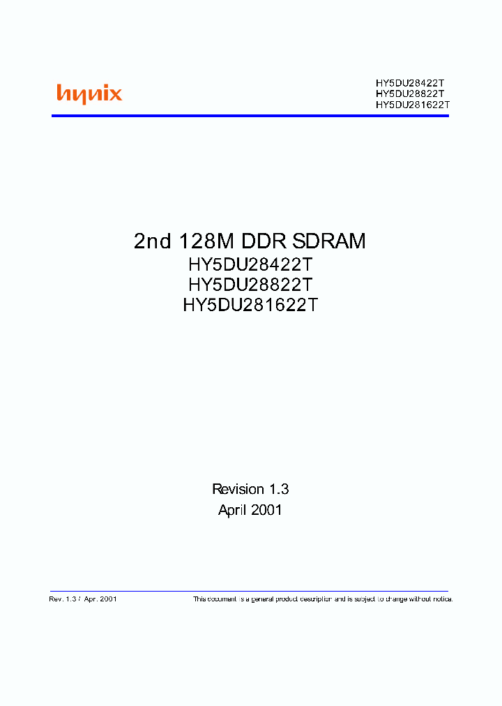 HY5DU281622T_7701853.PDF Datasheet