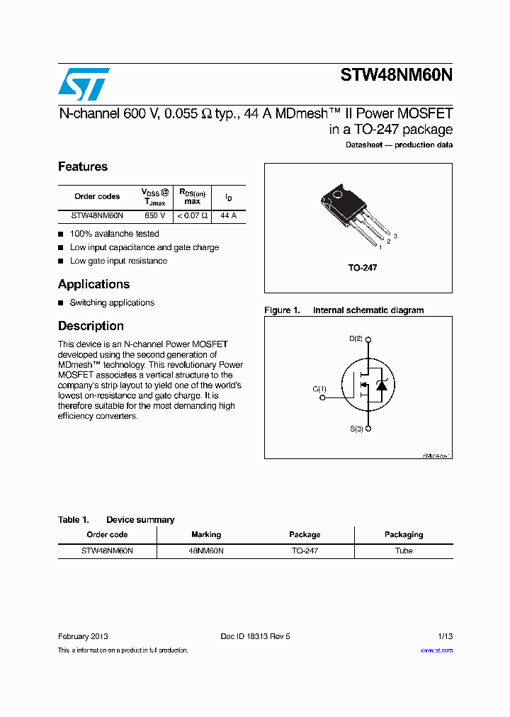 STW48NM60N_7709073.PDF Datasheet