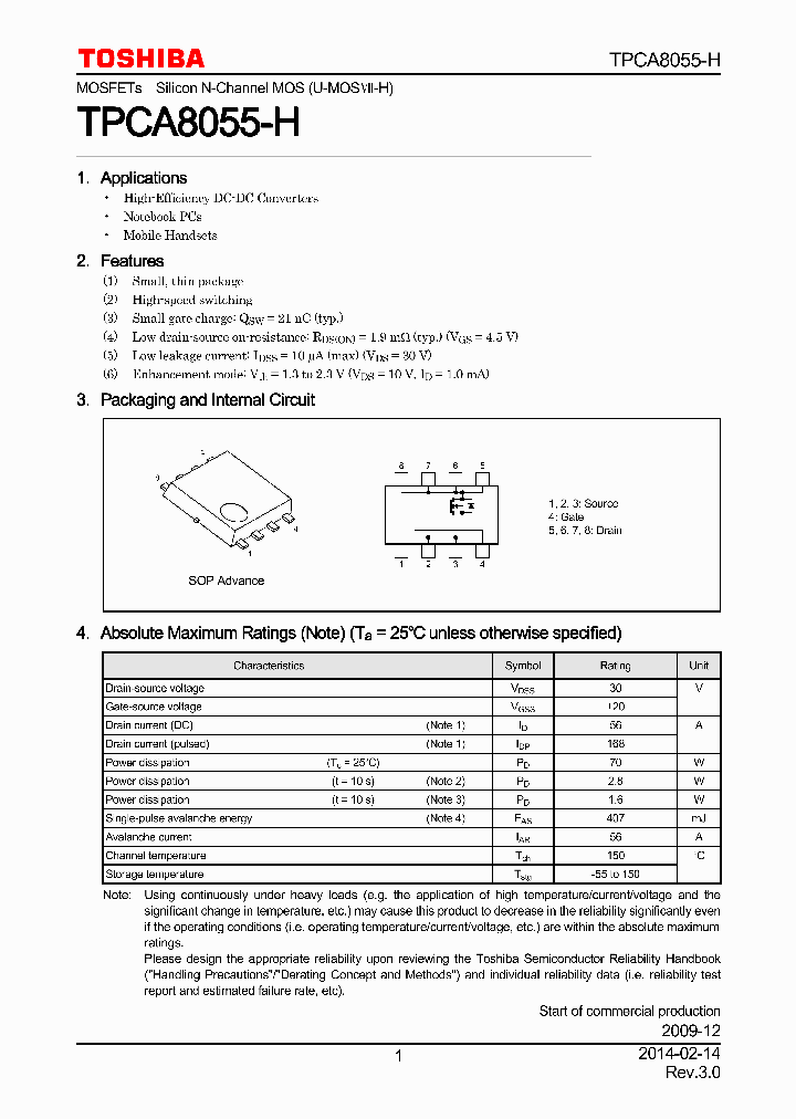 TPCA8055-H_7716724.PDF Datasheet