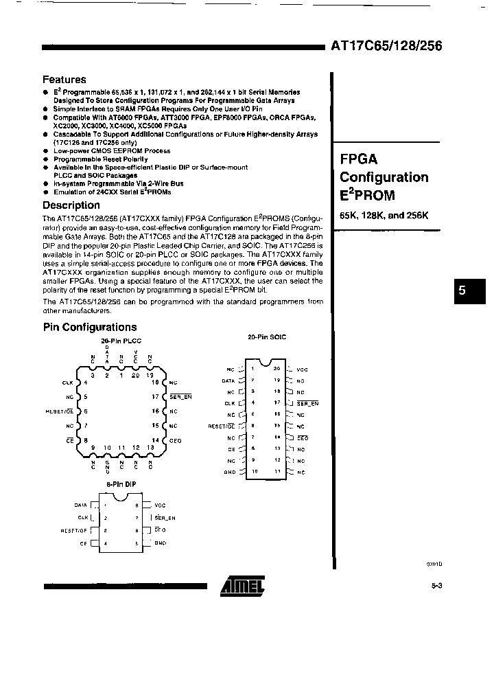 AT17C256-10JCTR_7716663.PDF Datasheet