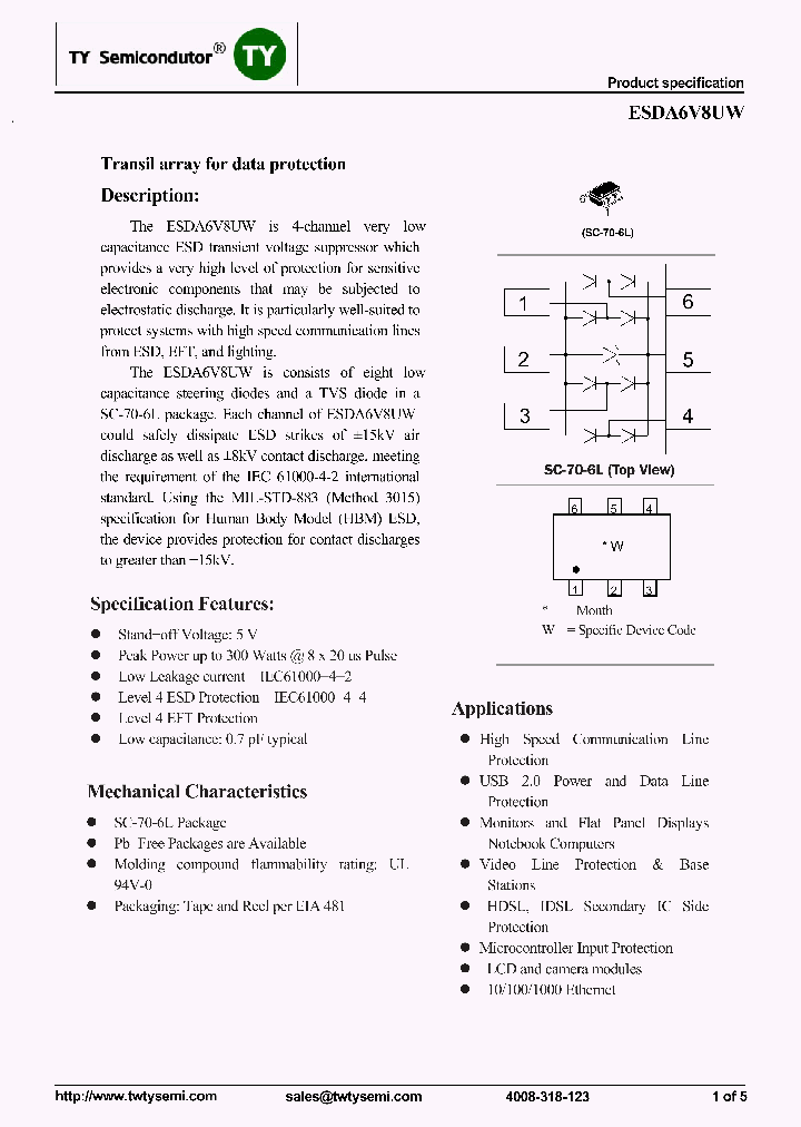 ESDA6V8UW_7717920.PDF Datasheet