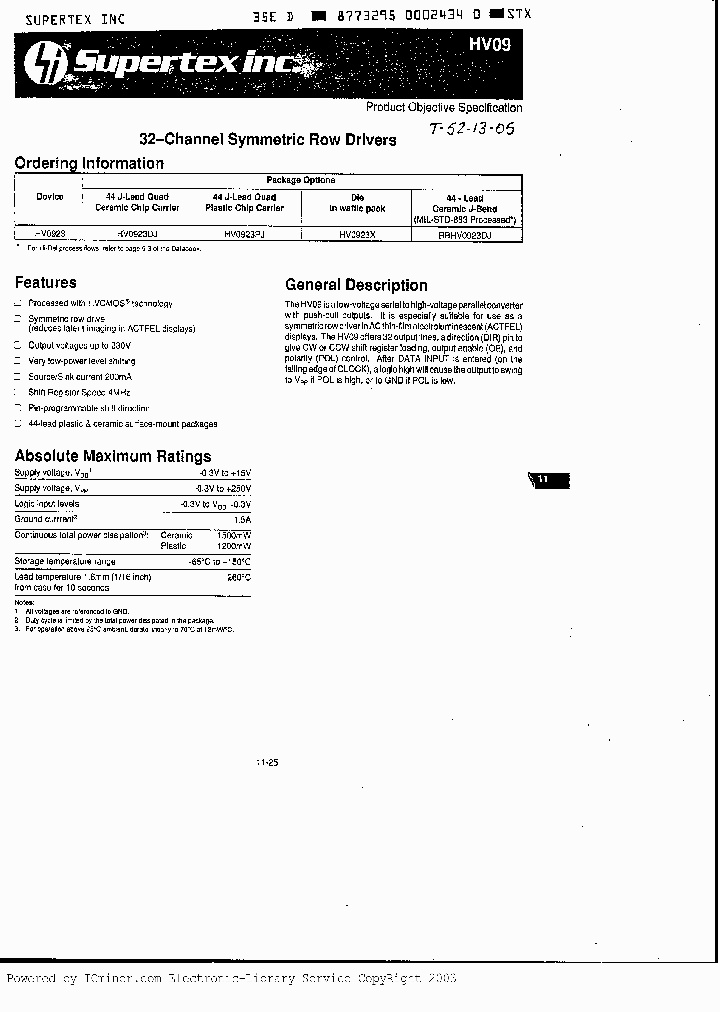 HV0923X_7718263.PDF Datasheet