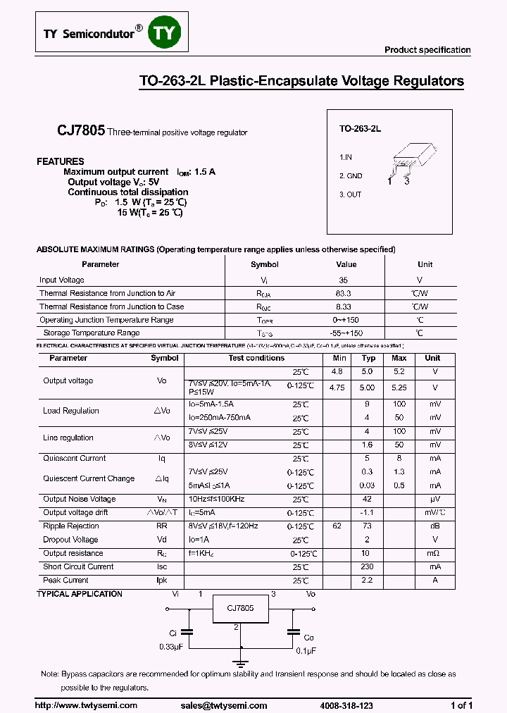 CJ7805-TO263-2L_7720902.PDF Datasheet