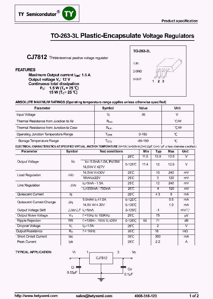 CJ7812-TO263-3L_7720905.PDF Datasheet