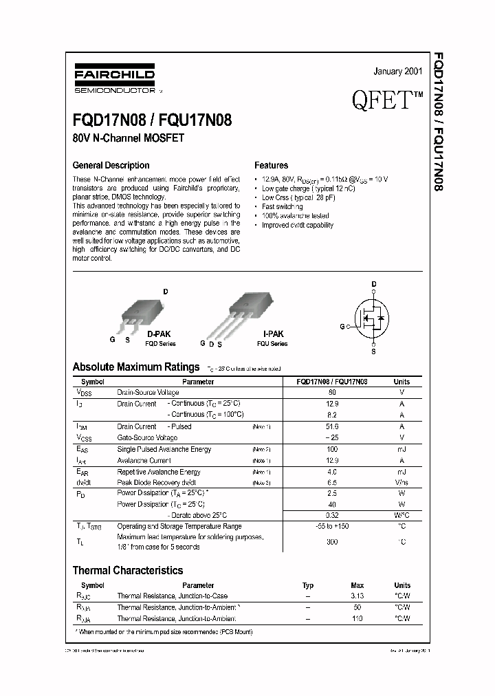 FQD17N08TM_7725087.PDF Datasheet