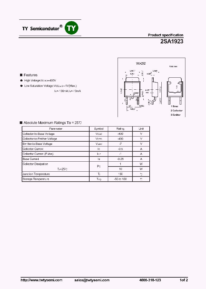 2SA1923_7725868.PDF Datasheet