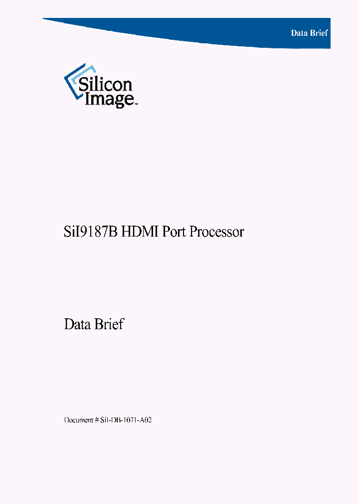 SII9187B_7729414.PDF Datasheet