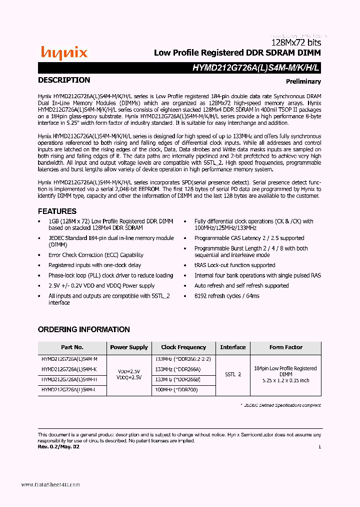HYMD212G726AMS4M-H_7731578.PDF Datasheet