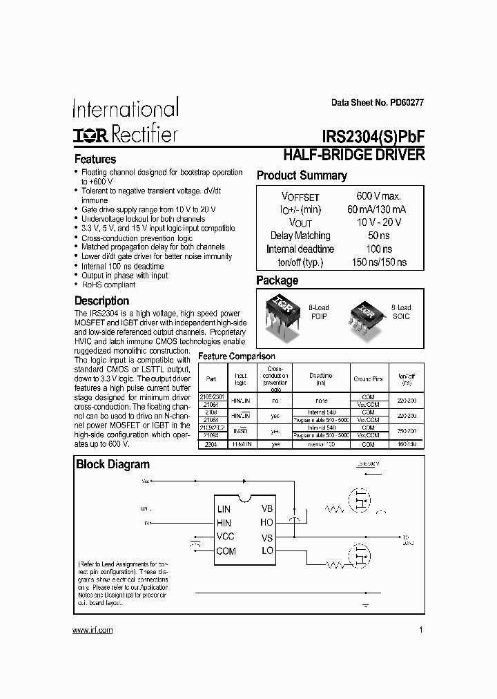 IRS2304STRPBF_7760905.PDF Datasheet