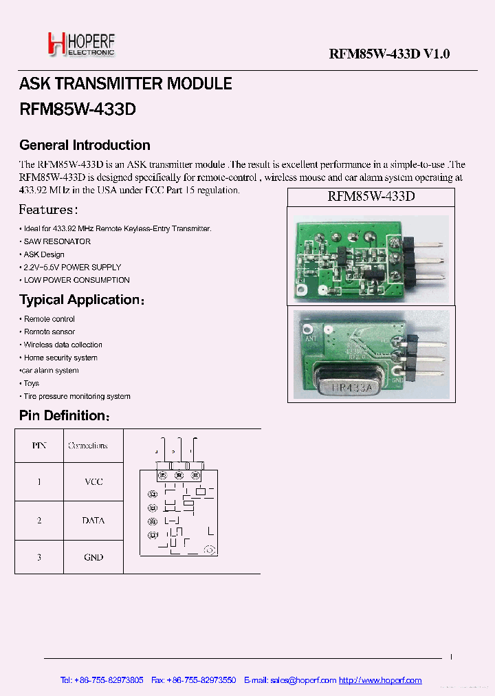 RFM85W-433D_7744666.PDF Datasheet
