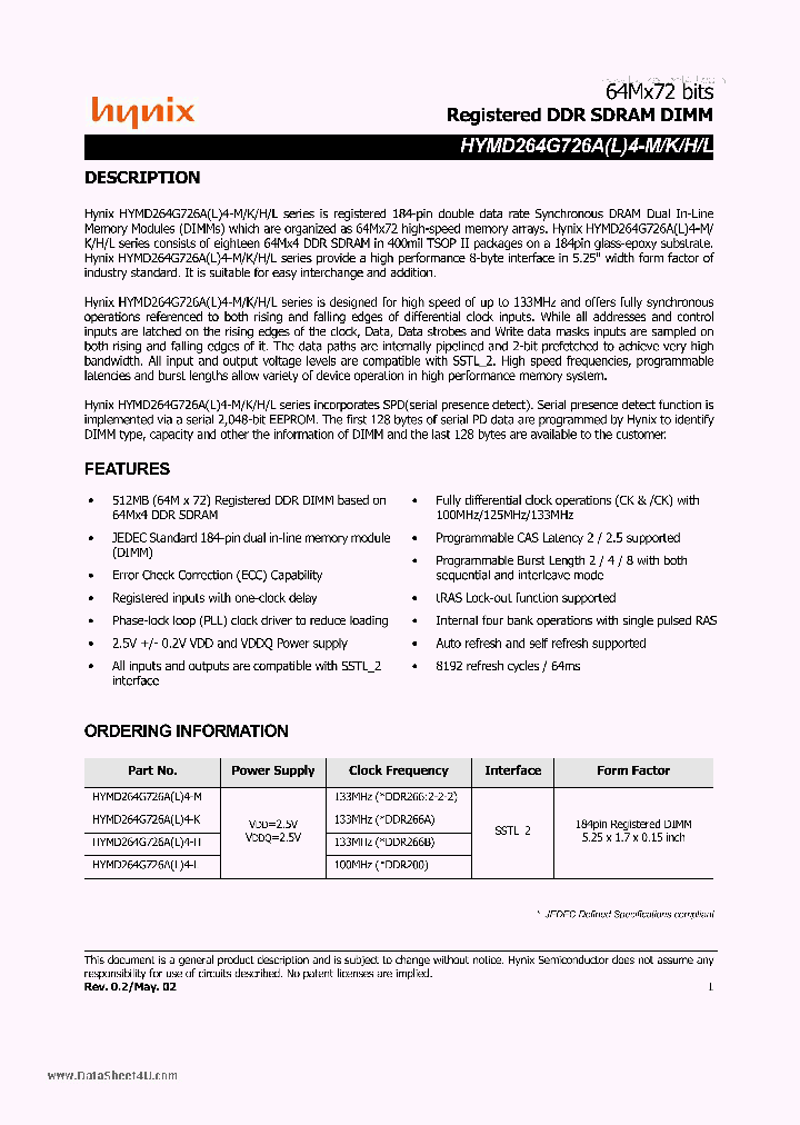 HYMD264G726AM4-H_7747324.PDF Datasheet