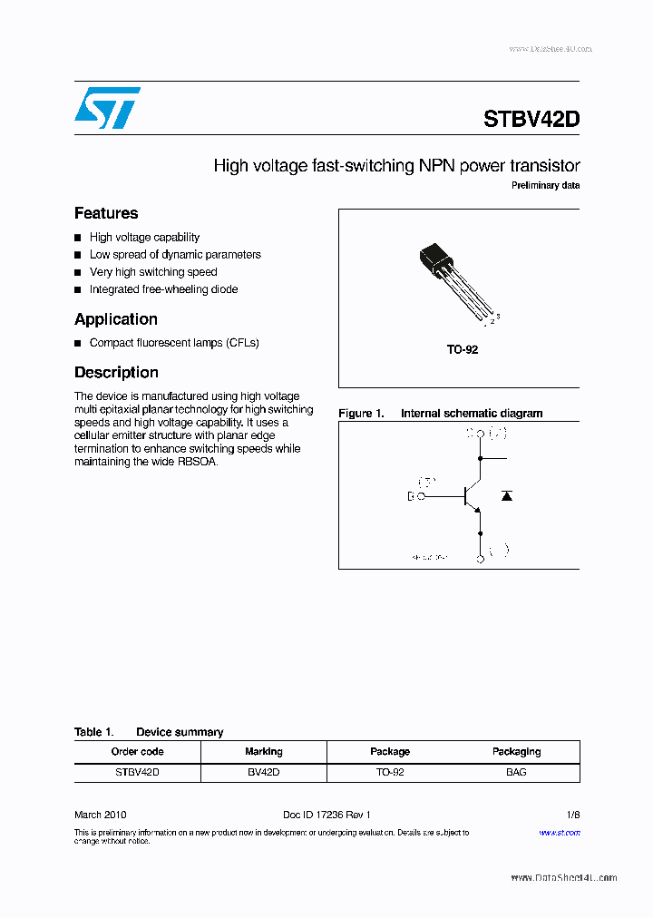 STBV42D_7747704.PDF Datasheet