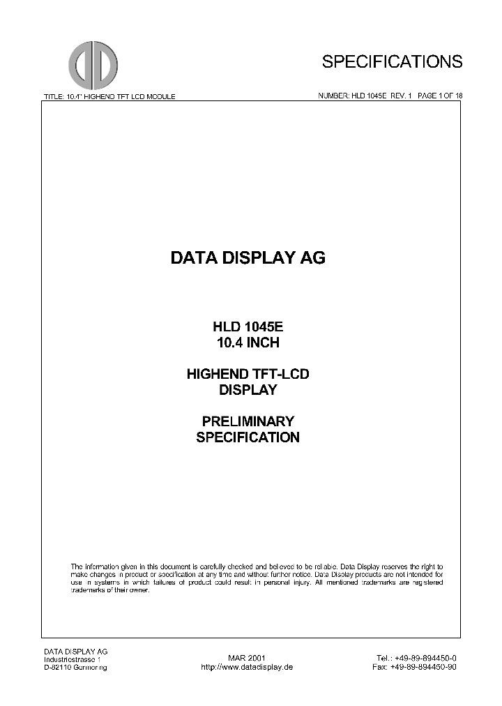 HLD1045E_7749780.PDF Datasheet